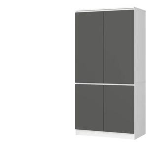 Drehtürenschrank 90 cm breit Valentina ¦ mehrfarbig ¦ Maße (cm): B: 90 H: 180