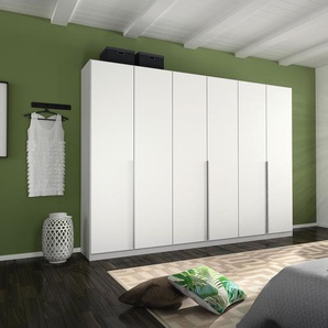 Drehtürenschrank 271 x 229cm Weiß/Alpinweiß Basic ohne Spiegeltür/-en