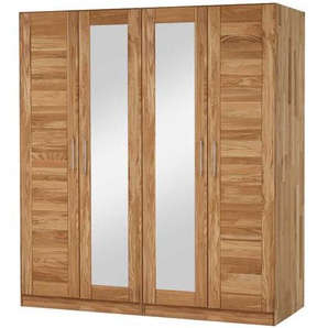 Drehtürenschrank aus Wildeiche Massivholz Spiegeltüren