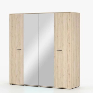 Drehtürenschrank Bari | braun | 200 cm | 198 cm |