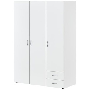 Drehtürenschrank  Bradford ¦ weiß ¦ Maße (cm): B: 120 H: 177 T: 52