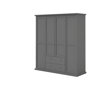 Drehtürenschrank  Chester ¦ grau ¦ Maße (cm): B: 182 H: 201 T: 61.0