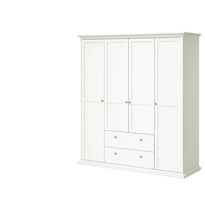 Drehtürenschrank  Chester ¦ weiß ¦ Maße (cm): B: 182 H: 201 T: 61.0