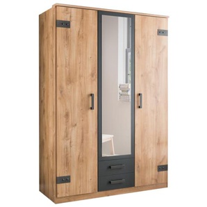 Drehtürenschrank Cork, Plankeneiche-Nachbildung, 135 cm