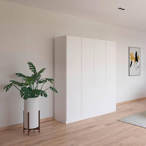Drehtürenschrank Costa 181cm Weiß/Alpinweiß