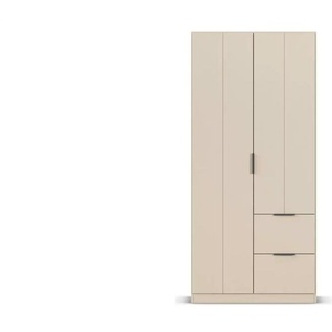Drehtürenschrank - creme - Materialmix - 91 cm - 197 cm | Möbel Kraft