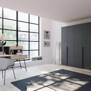 Drehtürenschrank Dark&Wood 271cm Braun/Grau ohne Spiegeltür/-en