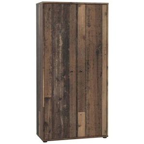 Xxxl Drehtürenschrank, Dunkelbraun, Graubraun, Holzwerkstoff, 4 Fächer, 73.7x149.5x34.8 cm, Typenauswahl, Beimöbel erhältlich, Schlafzimmer,