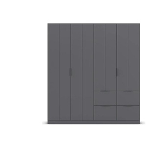 Drehtürenschrank Ella | grau | 181 cm | 197 cm |