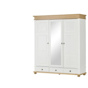 Drehtürenschrank  Fehmarn ¦ weiß ¦ Maße (cm): B: 194 H: 220 T: 62.0