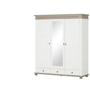 Drehtürenschrank Fehmarn - weiß - Materialmix - 194 cm - 220 cm - cm 62,0 | Möbel Kraft
