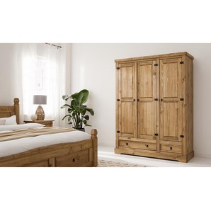 Drehtürenschrank II 154cm Braun/Beige/Kiefer Natur