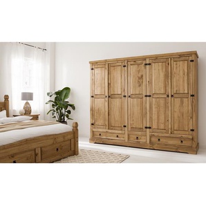 Drehtürenschrank II 243cm Braun/Beige/Kiefer Natur