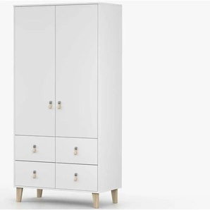 Drehtürenschrank mit Einlegeböden Frimley ¦ weiß ¦ Maße (cm): B: 105 H: 201,5