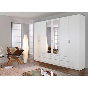 Drehtürenschrank 271 x 210 x 57cm Weiß/Weiß