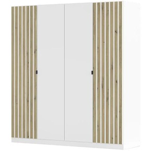 Drehtürenschrank Genua | weiß | 181 cm | 197 cm | cm 54,0 |