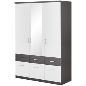 Drehtürenschrank  Glasgow ¦ weiß ¦ Maße (cm): B: 136 H: 199 T: 58