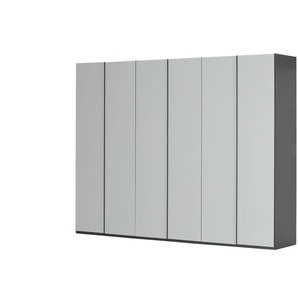Drehtürenschrank  Glassystem ¦ grau ¦ Maße (cm): B: 269,2 H: 229,2 T: 59.5