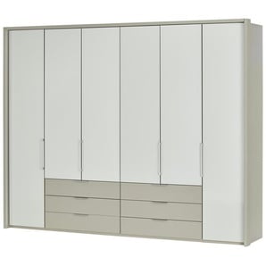 Drehtürenschrank - grau - Materialmix - 300 cm - 236 cm - 58 cm | Möbel Kraft
