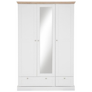 Drehtürenschrank HOME AFFAIRE Binz Schränke Gr. B/H/T: 122 cm x 180 cm x 55 cm, 3 St., weiß (weiß, eichefarben) Drehtürenschränke Schränke in unterschiedlichen Breiten und zwei Farbvarianten erhältlich