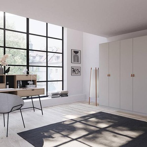 Drehtürenschrank Homey 270cm Grau/Seidengrau ohne Spiegeltür/-en