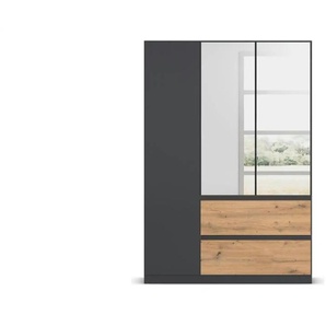 Drehtürenschrank Joel-Extra | grau | 136 cm | 197 cm |