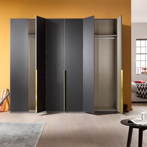 Drehtürenschrank Glam 270cm Grau Basic Gold