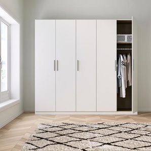 Drehtürenschrank KiYDOO V Alpinweiß 226x210x54 cm (BxHxT) 5-türig Spanplatte Modern