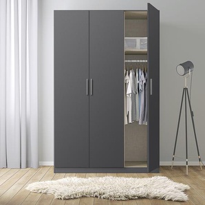 Drehtürenschrank V 136 x 210cm Grau/Graumetallic