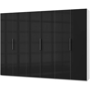 Drehtürenschrank Level 36 C 300 x 216cm ohne Weiß/Hochglanz Schwarz/Weiß ohne Spiegeltür/-en
