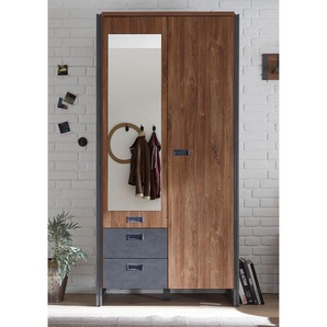 Drehtürenschrank 96cm Braun