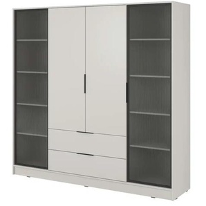 Drehtürenschrank mit 2 Schubladen Lyke ¦ beige ¦ Maße (cm): B: 206 H: 200