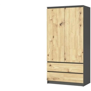 Drehtürenschrank mit 2 Schubladen Oda ¦ mehrfarbig ¦ Maße (cm): B: 90 H: 180