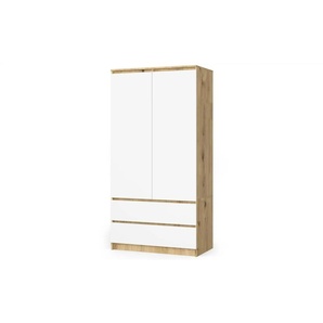 Drehtürenschrank mit 2 Schubladen Oda ¦ mehrfarbig ¦ Maße (cm): B: 90 H: 180
