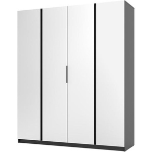 Drehtürenschrank mit Spiegel KAYA 4-türig XIII 200 cm Schwarz