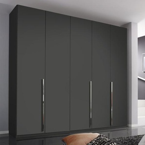 Drehtürenkleiderschrank Montclar, graphit matt, 250 x 223 cm, inkl. umfangreicher Zusatzausstattung