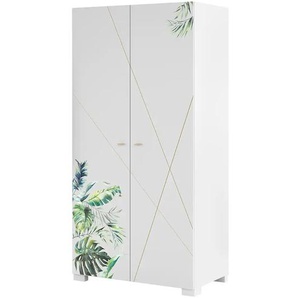 Drehtürenschrank  Nature ¦ weiß ¦ Maße (cm): B: 100 H: 200 T: 56.6