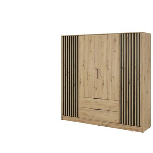 Drehtürenschrank  Nelly ¦ braun ¦ Maße (cm): B: 206 H: 200