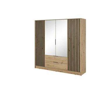 Drehtürenschrank  Nelly ¦ braun ¦ Maße (cm): B: 206 H: 200