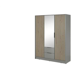 Drehtürenschrank  Nelly ¦ grau ¦ Maße (cm): B: 155 H: 200
