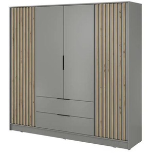 Drehtürenschrank  Nelly ¦ grau ¦ Maße (cm): B: 206 H: 200