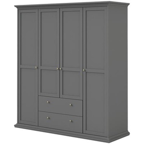 Drehtürenschrank  Paris | grau | 182 cm | 201 cm | 61 cm |