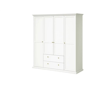 Drehtürenschrank Paris | weiß | 182 cm | 201 cm | cm 61,0 |