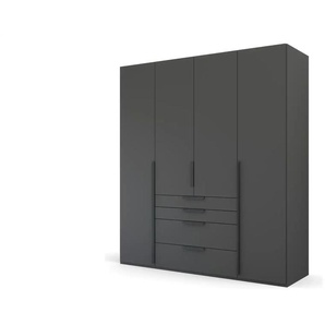 Drehtürenschrank  Port Talbot ¦ schwarz ¦ Maße (cm): B: 201 H: 223