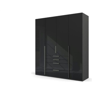 Drehtürenschrank  Port Talbot ¦ schwarz ¦ Maße (cm): B: 201 H: 223