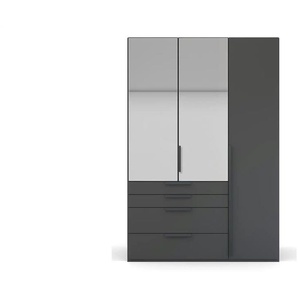 Drehtürenschrank Port Talbot - schwarz - Materialmix - 151 cm - 223 cm | Möbel Kraft