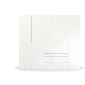 Drehtürenschrank  Port Talbot ¦ weiß ¦ Maße (cm): B: 251 H: 223