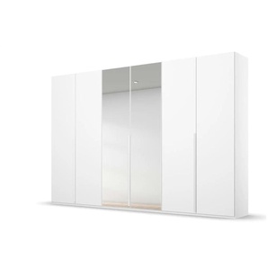 Drehtürenschrank Port Talbot - weiß - Materialmix - 301 cm - 223 cm | Möbel Kraft
