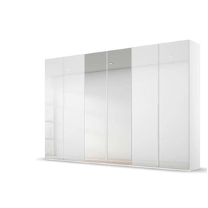 Drehtürenschrank Port Talbot - weiß - Materialmix - 301 cm - 223 cm | Möbel Kraft