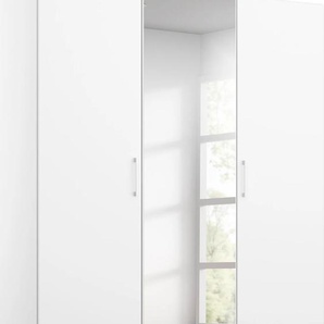 Drehtürenschrank RAUCH Cosmo Schränke Gr. B/H/T: 136 cm x 197 cm x 54 cm, Mit Spiegel, 3 St., weiß (alpinweiß) Drehtürenschränke